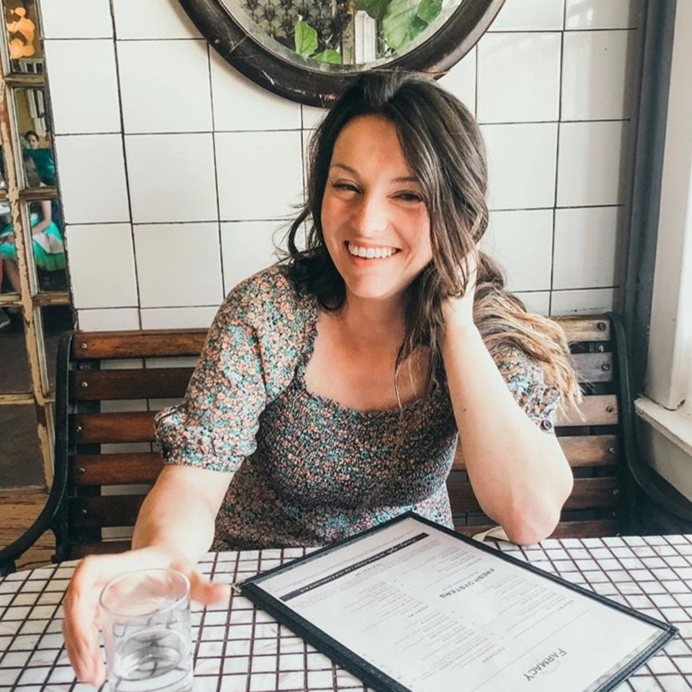 floral dress with puff sleeves.